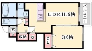 播磨高岡駅 徒歩19分 1階の物件間取画像